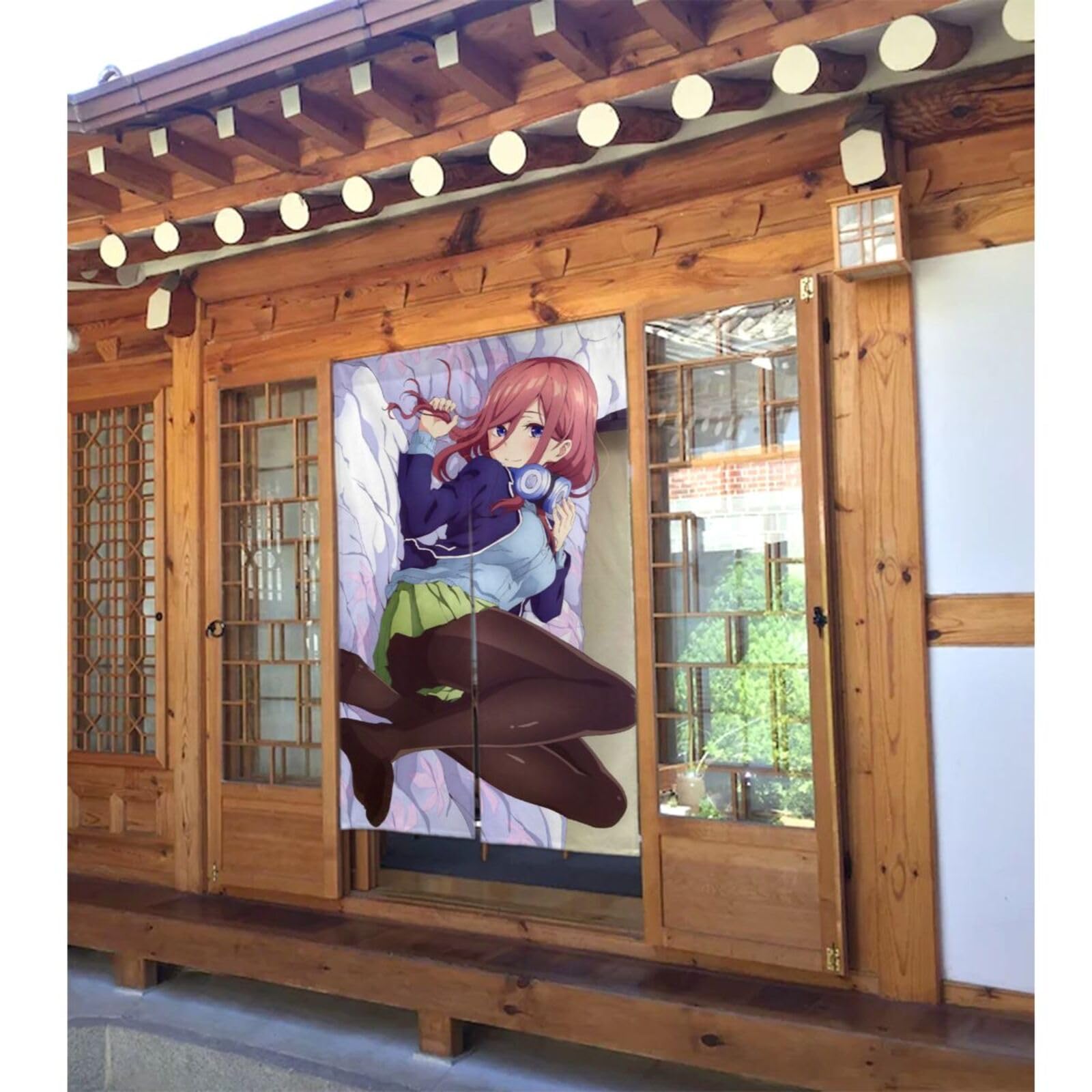 孔雀と花の花嫁のれん　　　　専用です。 Amazon｜のれん 暖簾 カーテン 五等分の花嫁 中野三玖 キャラクター柄